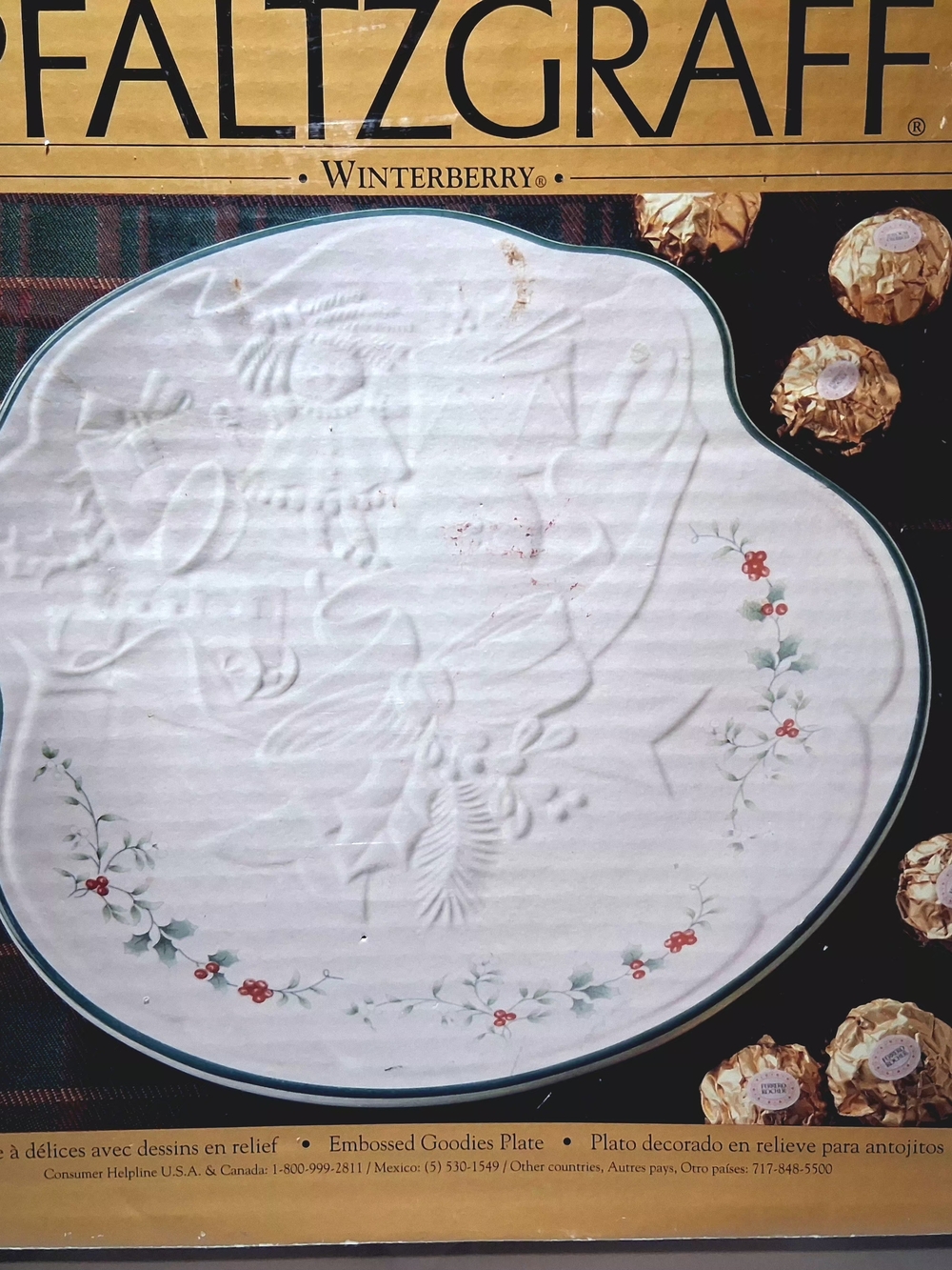Pfaltzgraff WINTERBERRY Plate Goodies 109-278-00 ESTATE SALE 1997